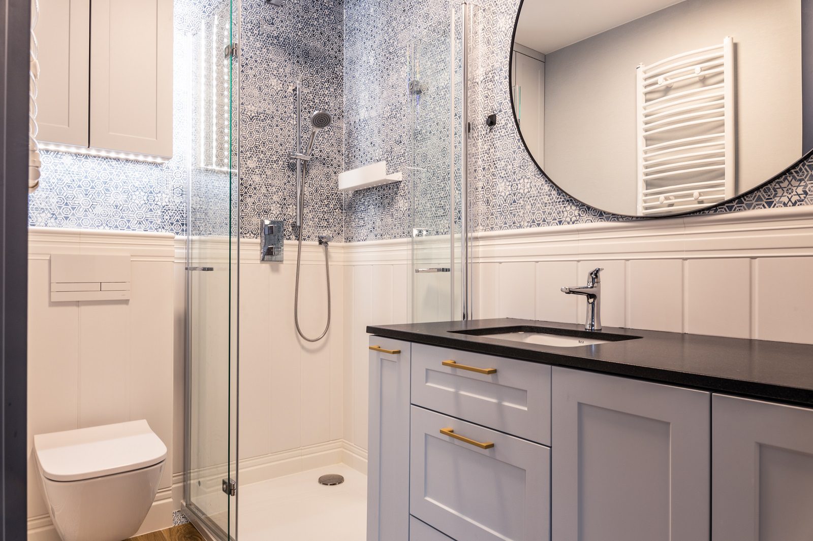 łazienka płytki boho tubądzin