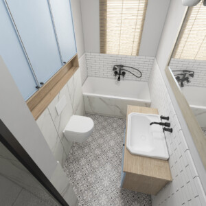 łazienka w stylu hampton